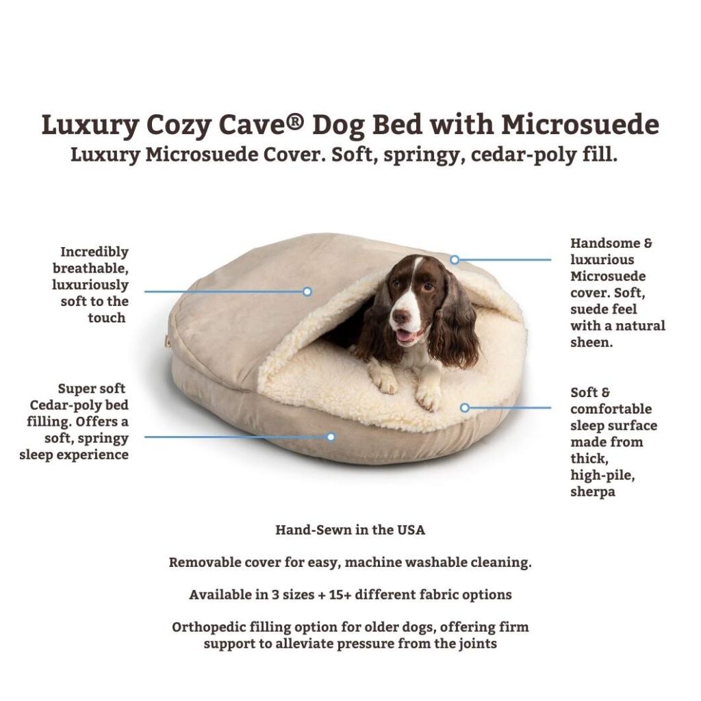 Snoozer Luxury Cozy Cave® Dog Bed Microsuede Covered Bed