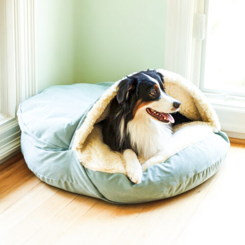 luxury-cozy-cave-dog-bed-snoozer-pet-products-microsuede