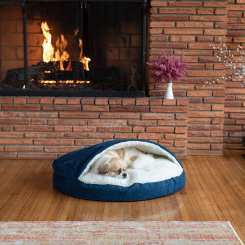 lifestyle-snoozer-pet-products-orthopedic-luxury-cozy-cave-dog-bed-microsuede-sapphire-large