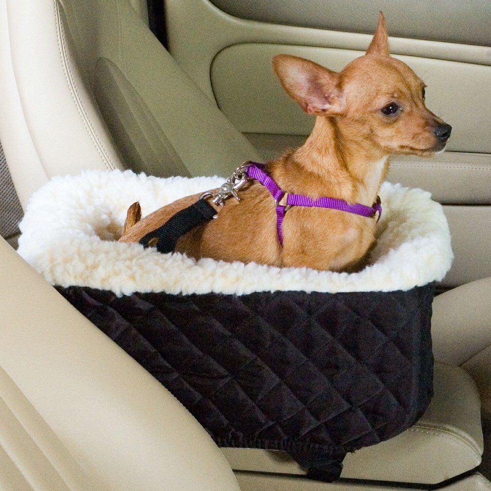 Snoozer Console Dog Car Seat Removable Cover Secure Straps - Safest Car Seat For Small Dogs