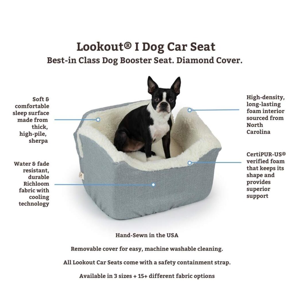 Snoozer Lookout 1 Dog Car Seat Elevated Booster Dog Car Seat