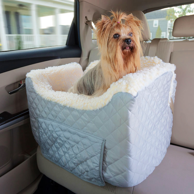 Spruit Plons natuurlijk Snoozer Lookout II Dog & Pet Car Seat with Storage Tray