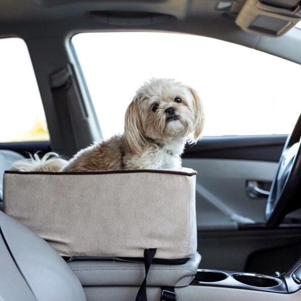 Luxury Console Dog Car Seat with Microfiber | Lookout | Snoozer