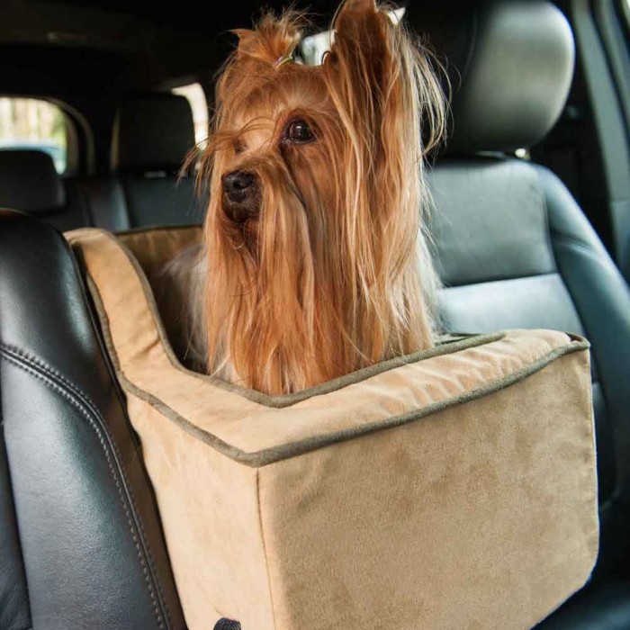 Luxury Console Dog Car Seat with Microfiber | Lookout | Snoozer