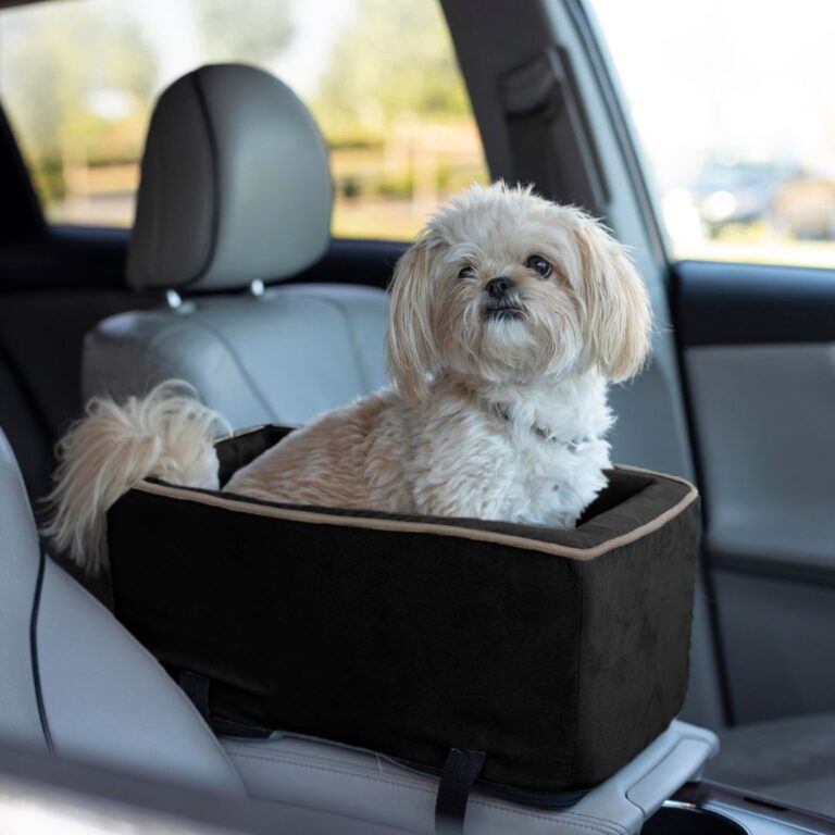 Luxury Console Dog Car Seat with Microfiber | Lookout | Snoozer