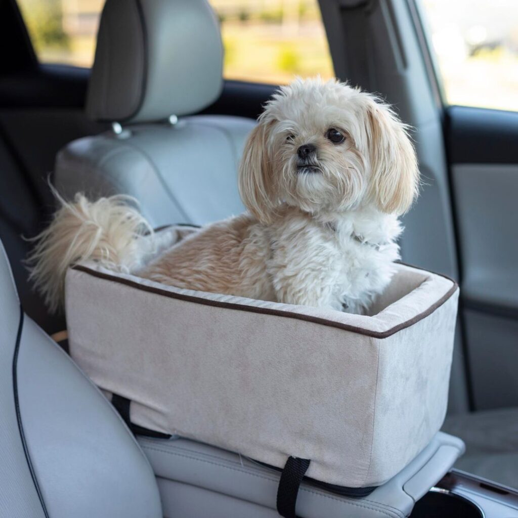 Luxury Console Dog Car Seat with Microfiber | Lookout | Snoozer