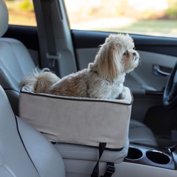 Luxury Console Dog Car Seat with Microfiber | Lookout | Snoozer