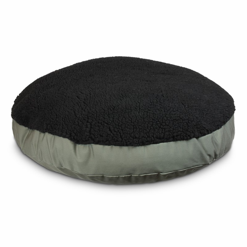 Replacement Cover - Round Pillow Dog Bed with Black Fur 27 - Dog Beds ...