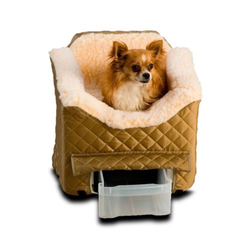 Snoozer Lookout II Dog Car Seat - Khaki Quilted