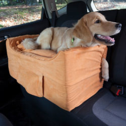 Large Luxury Lookout II Dog Car Seat with Microsuede