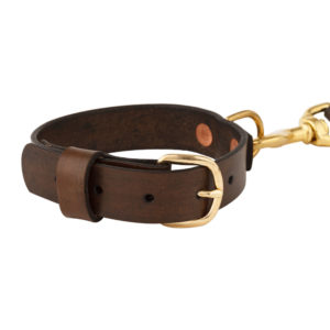 Handmade Leather Collar - Chocolate