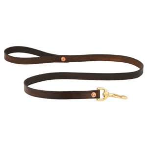 Handmade Leather Leash - Chocolate