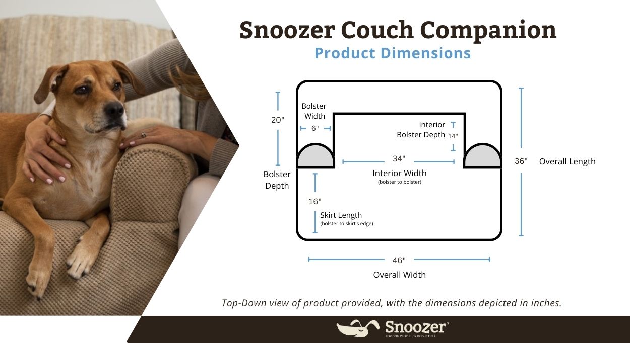 Snoozer Couch Companion Dimensions