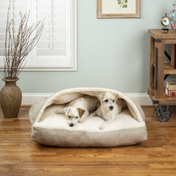 Luxury Cozy Cave® Rectangle Dog Bed - Microsuede | Snoozer