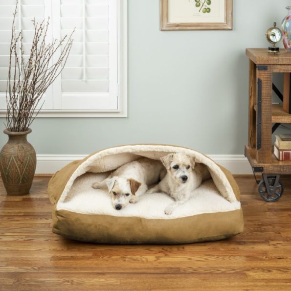 Luxury Cozy Cave® Rectangle Dog Bed - Microsuede | Snoozer