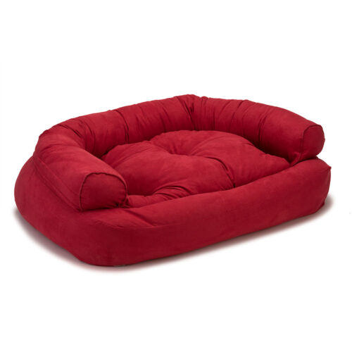 Overstuffed Luxury Dog Sofa - Red