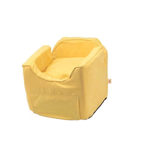 Luxury Lookout II Dog Car Seat with Microsuede - Lemon