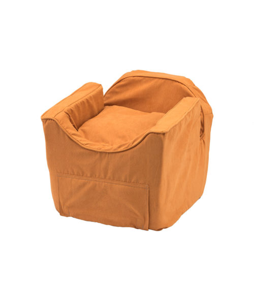 Luxury Lookout II Dog Car Seat with Microsuede - Orangeade