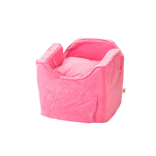 Luxury Lookout II Dog Car Seat with Microsuede - Pink Pink
