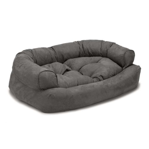 Overstuffed Luxury Dog Sofa - Anthracite