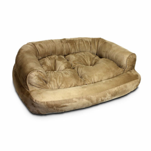 Overstuffed Luxury Dog Sofa - Peat