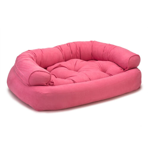 Overstuffed Luxury Dog Sofa - Pink