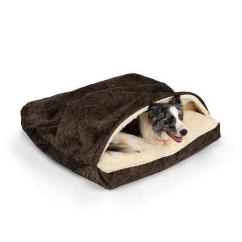Luxury Cozy Cave® Square Dog Bed - Laurel Mocha