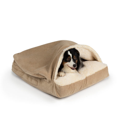 Luxury Cozy Cave® Square Dog Bed - Show Dog Collection - Piston Sand