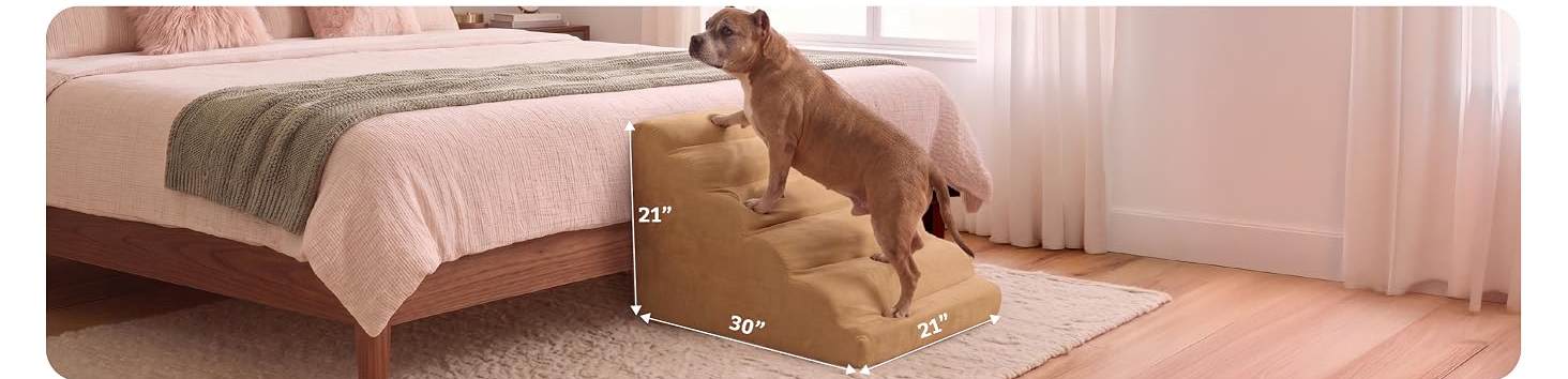 Large ramp in use, 30 in W x 21 in D x 21 in H