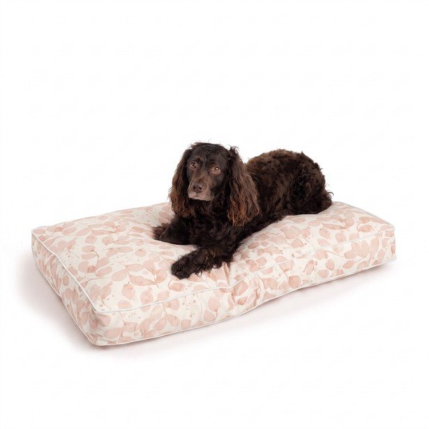 Spaniel on a Pool & Patio Rectangle Bed in Grove Blush