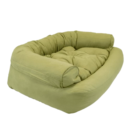 Overstuffed Luxury Dog Sofa - Lime