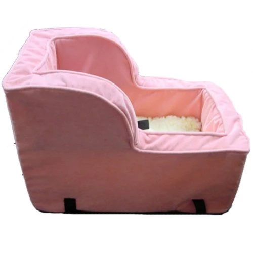 Luxury High-Back Console Dog Car Seat - Pink